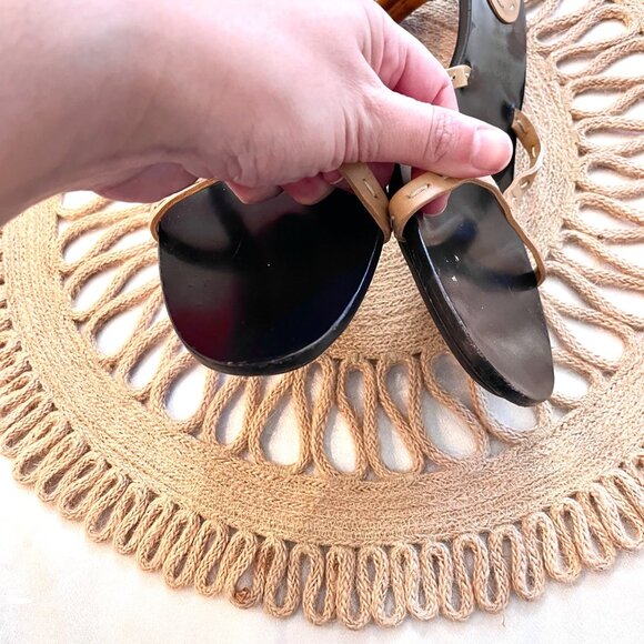 Gucci x Tom Ford Collection Tan Black Leather Bamboo Open Toe Slide Heels Size 9 - Picture 5 of 9